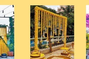 Hanging Marigold Curtains - Jaipur Event Management