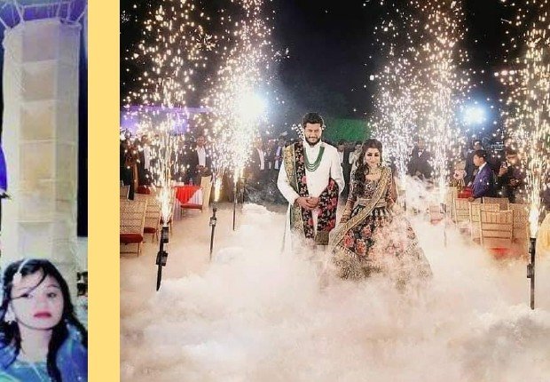 Fog & Sparkler Aisle - Jaipur Event Management
